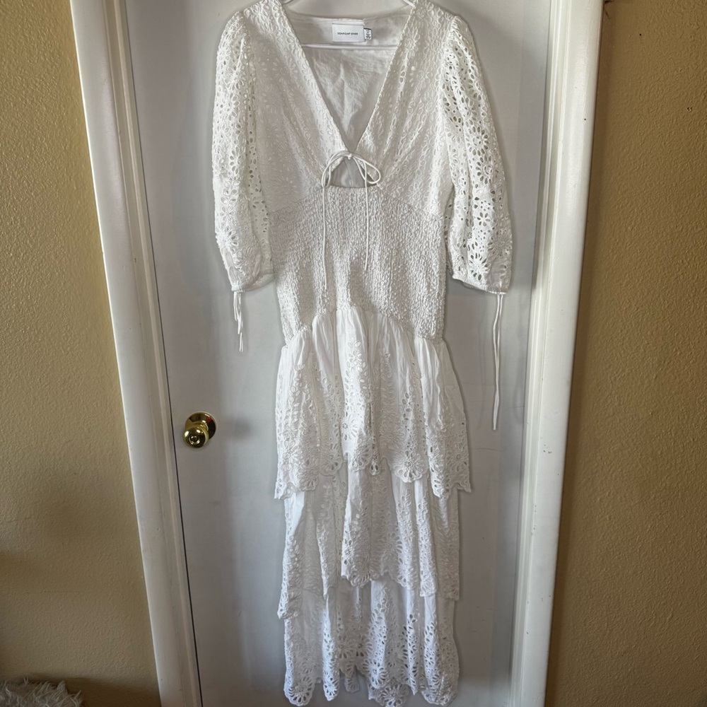 ‼️SALE‼️ Significant Other Mazie Cutout White Eyelet Maxi Dress - Picture 2 of 7